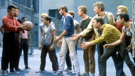 George Chakiris, Tony Mordente, Tucker Smith and Russ Tamblyn in a scene from the 1961 version of &#39;West Side Story.&#39; 