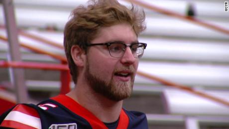 Sam Heckel played football at Syracuse University despite a rare disorder. 