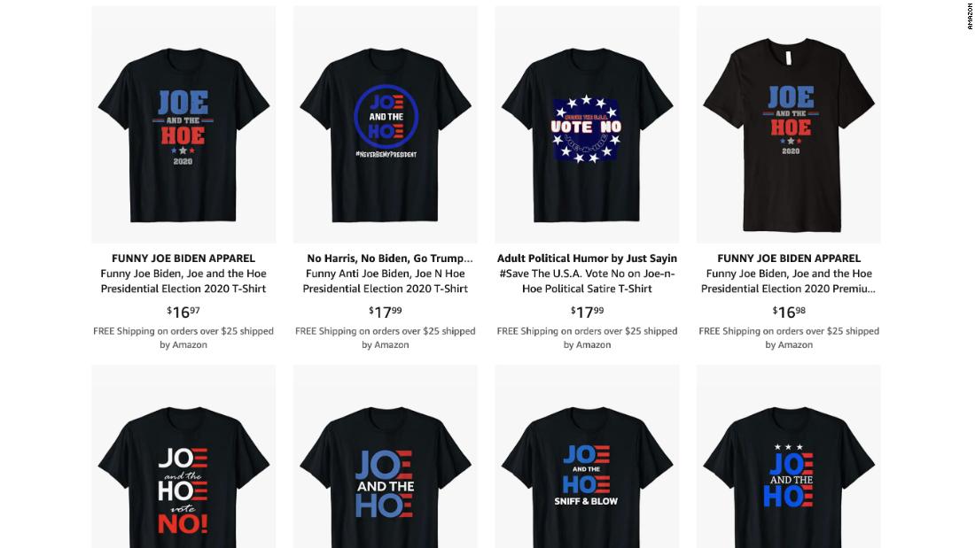 Amazon removes vulgar anti-Biden and Harris shirts