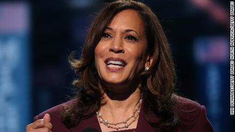 WILMINGTON, DELAWARE - AUGUST 19: Democratic vice presidential nominee U.S. Sen. Kamala Harris (D-CA) speaks on the third night of the Democratic National Convention from the Chase Center August 19, 2020 in Wilmington, Delaware. The convention, which was once expected to draw 50,000 people to Milwaukee, Wisconsin, is now taking place virtually due to the coronavirus pandemic. Harris is the first African-American, first Asian-American, and third female vice presidential candidate on a major party ticket. (Photo by Win McNamee/Getty Images)