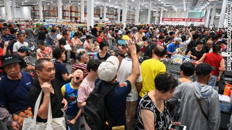 The first Costco in China was packed on opening day in Shanghai last year.