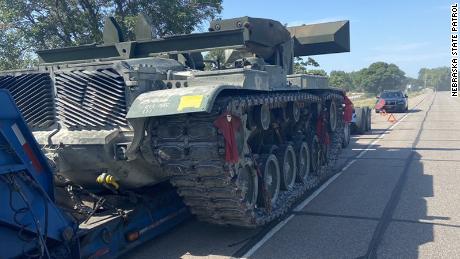 Nebraska Highway Patrol discovered an abandoned armored vehicle resembling a tank near Interstate 80.