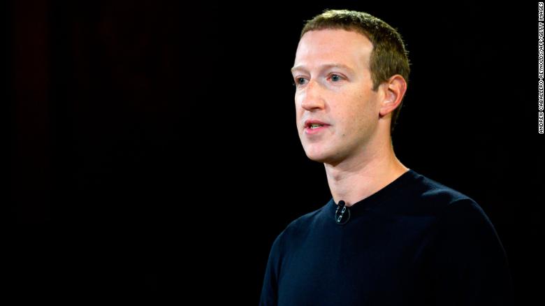 Facebook founder Mark Zuckerberg speaks at Georgetown University in a 'Conversation on Free Expression" in Washington, DC on October 17, 2019.