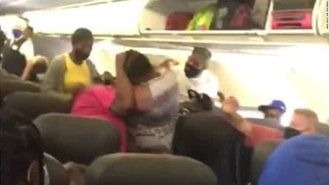Brawl Erupts On An Airplane Over Face Masks Cnn Video