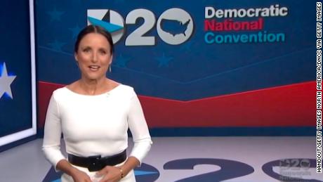 Julia Louis-Dreyfus served as host for part of the virtual Democratic National Convention on (Photo by DNCC via Getty Images)