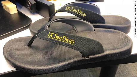 Researchers hope the biodegradable flip flops will draw attention to widespread plastic pollution in the world&#39;s water supply.