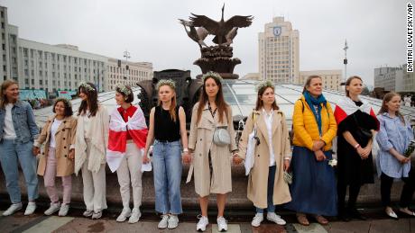 Demonstrators take to the streets in Minsk and other cities, keeping up their demand for the resignation of the nation's leader Alexander Lukashenko.
