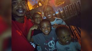 The attorney for Jacob Blake, Ben Crump, sent the following photo to Sara Sidner.  Crump confirmed to Sara via text that it's a photo of Blake and his four sons.  We do not know whether any of these boys were in the vehicle when Blake was shot and should not imply any of them were