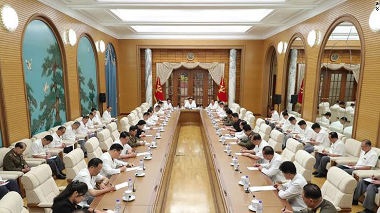 Kim Yo Jong does not appear in any of the photographs released by North Korean state media of Tuesday&#39;s meeting.