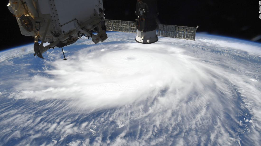 This photo of Hurricane Laura was taken from aboard the International Space Station on August 26.