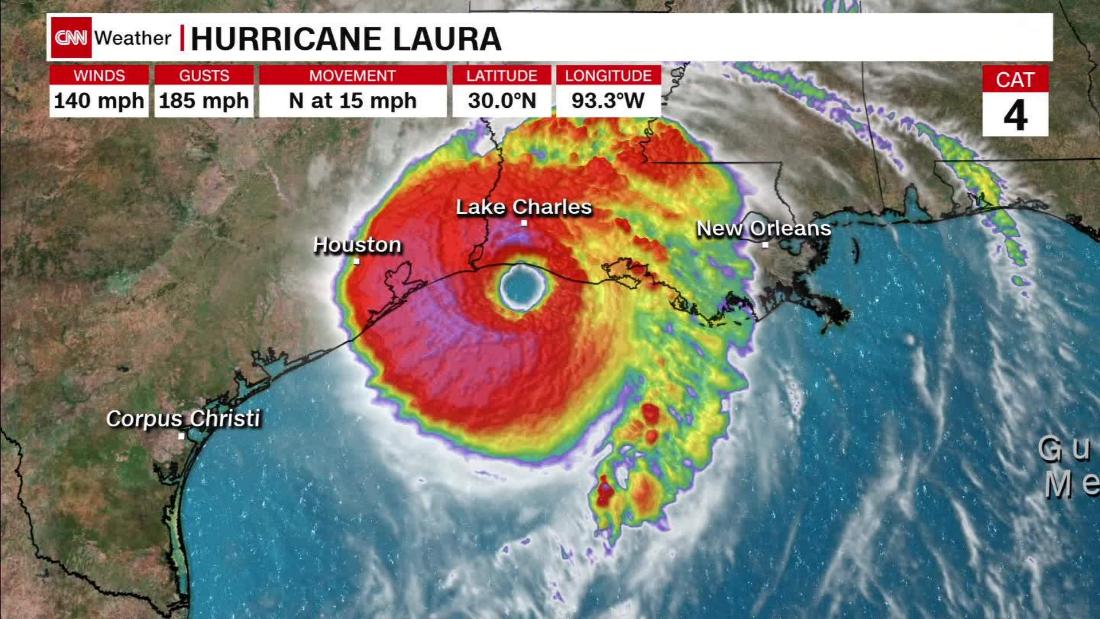 A look into the eye of Hurricane Laura