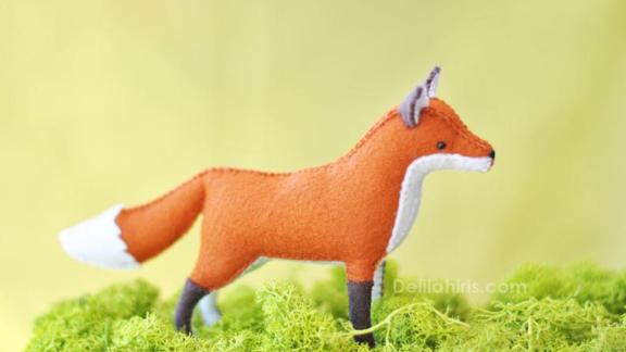 DelilahIris Stuffed Fox Felt Animal Kit 