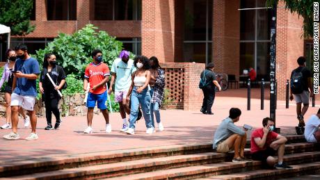 Students at the University of North Carolina-Chapel Hill.
