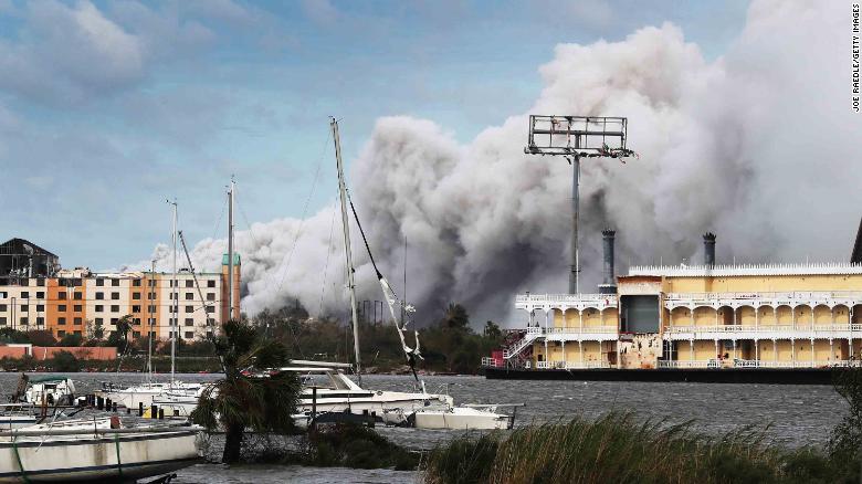 Smoke rises Thursday from what is reported to be a chemical plant fire in Lake Charles, Louisiana.