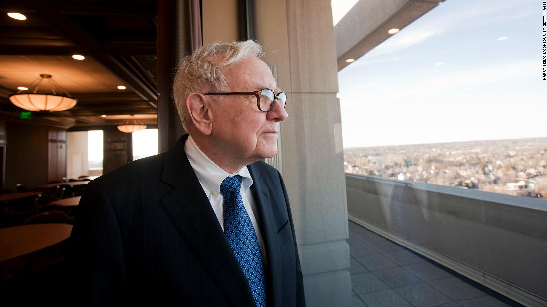 Buffett looks out at Omaha in 2012.