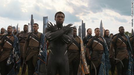 Chadwick Boseman is show as King T&#39;Challa in &quot;Black Panther.&quot;