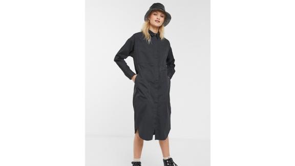 Monki Oversized Shirt Dress With Utility Pockets