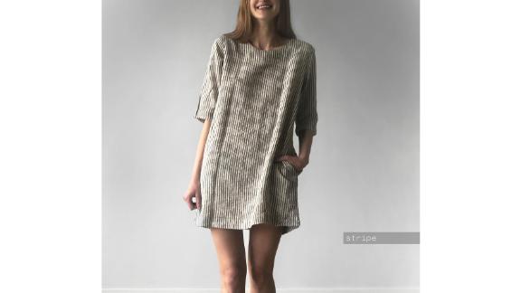 LenokLinencom Washed Linen Dress With Pockets