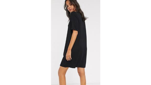 Asos Design Tall Swing T-Shirt Dress With Concealed Pockets 