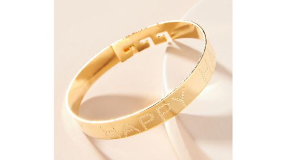 Happy Bangle Cuff Bracelet