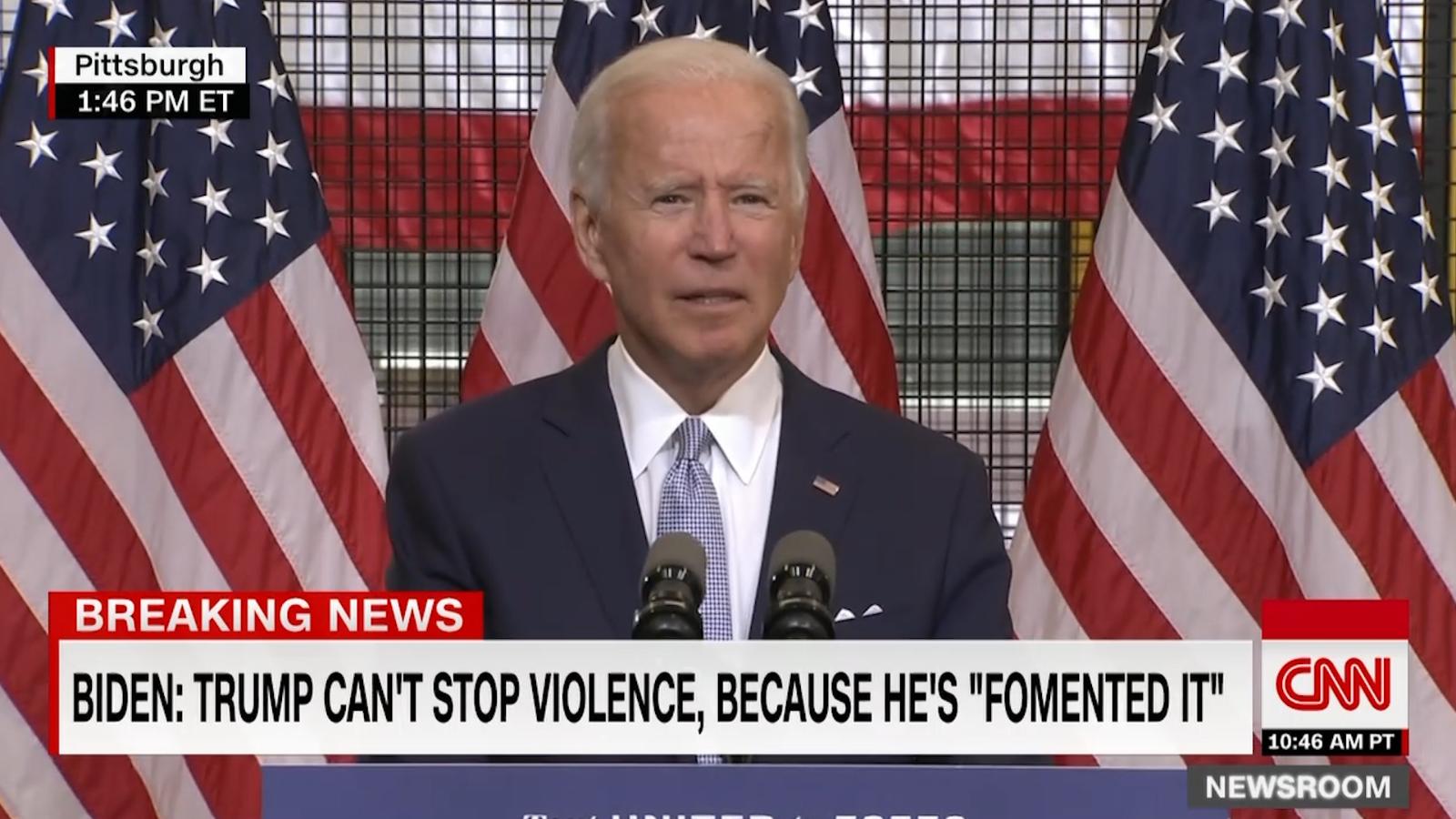 Biden condemns looting and rioting: 'It's lawlessness, plain and simple ...