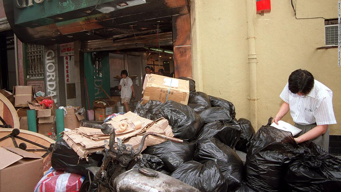 A Giordano branch in Macau was set alight. The chain is part-owned by Jimmy Lai. Two hours later, about 1,000 copies of his Apple Daily newspaper were tossed into the water by a gang.