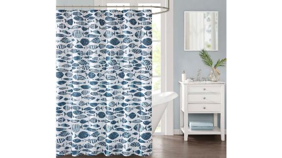 Decor Studio Sanibel Faux Linen Shower Curtain 