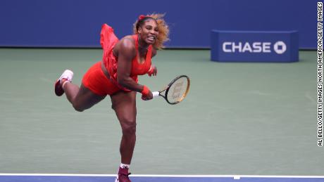 Serena Williams setter ny rekord i US Open med seier over Kristie Ahn.Serena Williams setter ny rekord I US Open med Seier over Kristie Ahn.