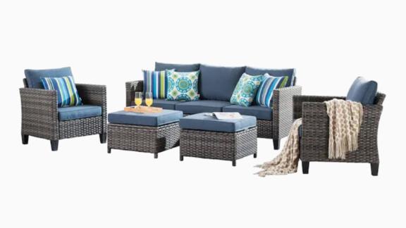 Ovios Vultros 5-Piece Patio Set With Cushions