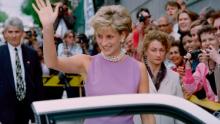 Princesss Diana waves to crowds in Sydney on a four-day private visit in 1996.