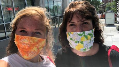 Julie Gallagher with her mom, Lynne, in Washington DC, this summer. They became more connected while sheltering from the pandemic.