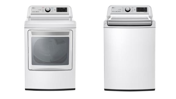 LG Electronics High-Efficiency Smart Top-Load Washer and Dryer Bundle