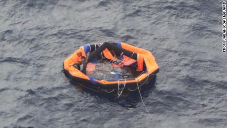 The man was found on Friday afternoon two kilometers (1.2 miles) from Japan&#39;s Kodakara Island.