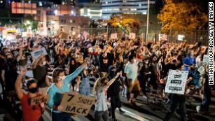 Portland protesters march after the killing of Jacob Blake in Wisconsin last month.