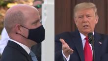 trump masked reporter split