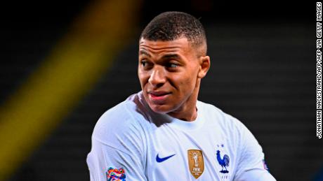 Mbappe during a UEFA Nations League football match against Sweden on Saturday.