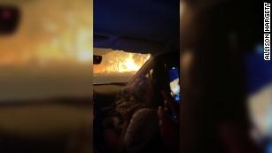 An Oregon family ran out of gas while trying to flee from a wildfire