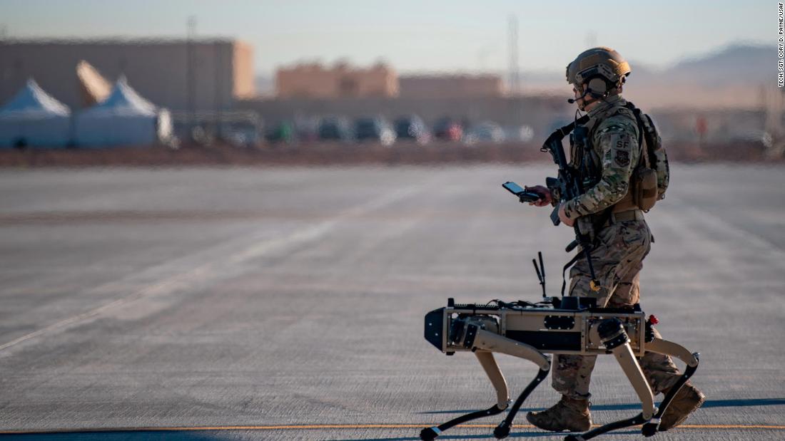 Robot dogs join US Air Force exercise giving glimpse at potential  battlefield of the future - CNN