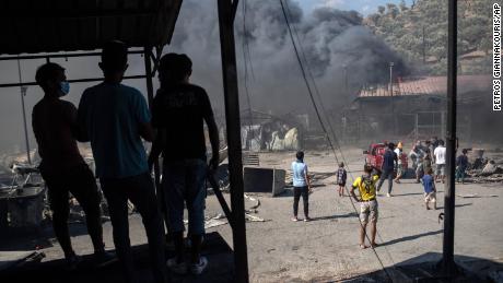 In photos: Fire devastates Lesbos migrant camp