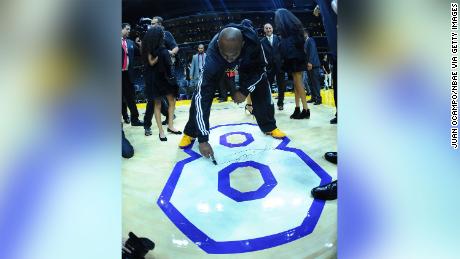 Hardwood floor from Kobe Bryant&#39;s final game expected to auction for more than $500,000