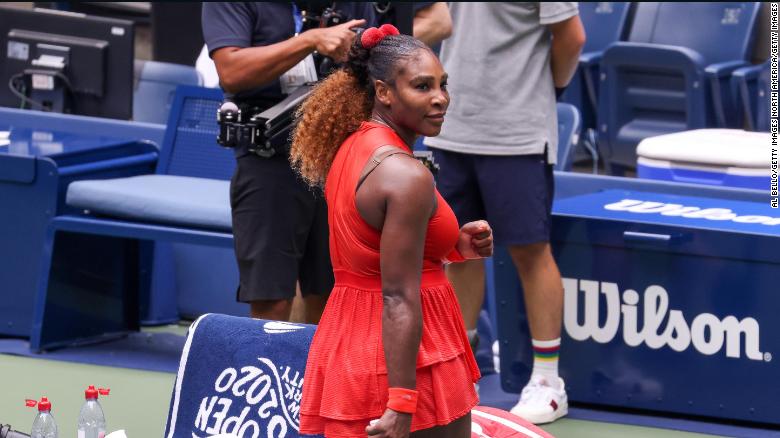 Serena Williams won her match at the US Open on Wednesday to reach the semifinals.