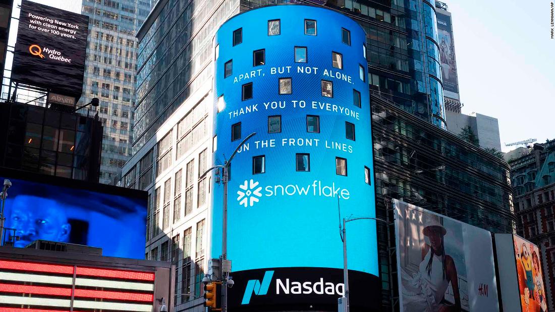 Snowflake Shares More Than Double It S The Biggest Software Ipo Ever Cnn