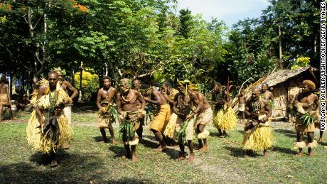 Traditional dances performed in Malaita in 1981. 
