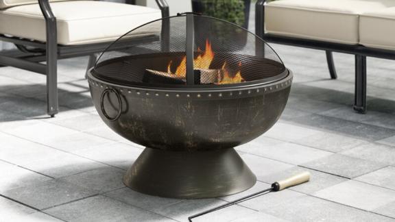 Greyleigh Tuscola Firebowl Steel Wood Burning Fire Pit