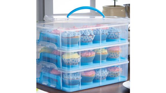 Vonchef 3-Tier Cupcake Holder and Carrier Container