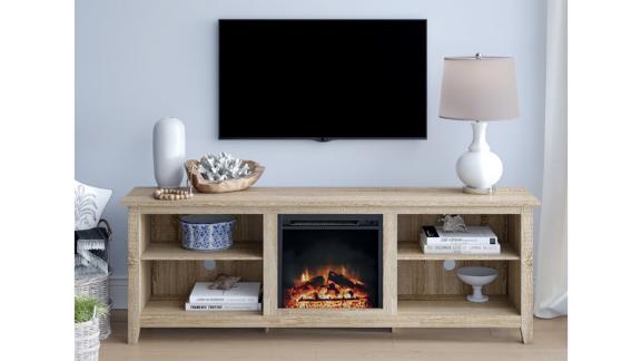 Beachcrest Home Sunbury TV Stand With Fireplace