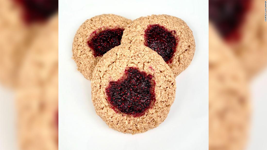 Almond flour and almond butter give these &lt;a href=&quot;http://www.lisadrayer.com/berry-chia-jam-thumbprint-cookies/&quot; target=&quot;_blank&quot;&gt;berry chia jam thumbprint cookies&lt;/a&gt; a nutty flavor that pairs well with the mixed berry jam.
