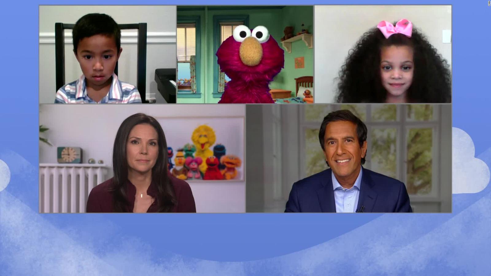 Elmo talks with kids about the new school year - CNN Video