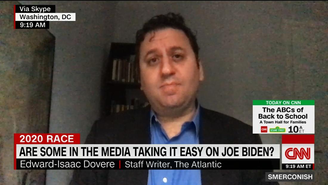 President Trump keeps saying the media is asking Biden softball questions. A reporter covering Biden, Edward-Isaac Dovere of the Atlantic,  responds.