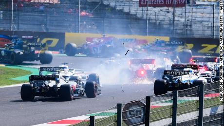 The Tuscan Grand Prix was marked by two mid-race crashes which took six cars out of the race.